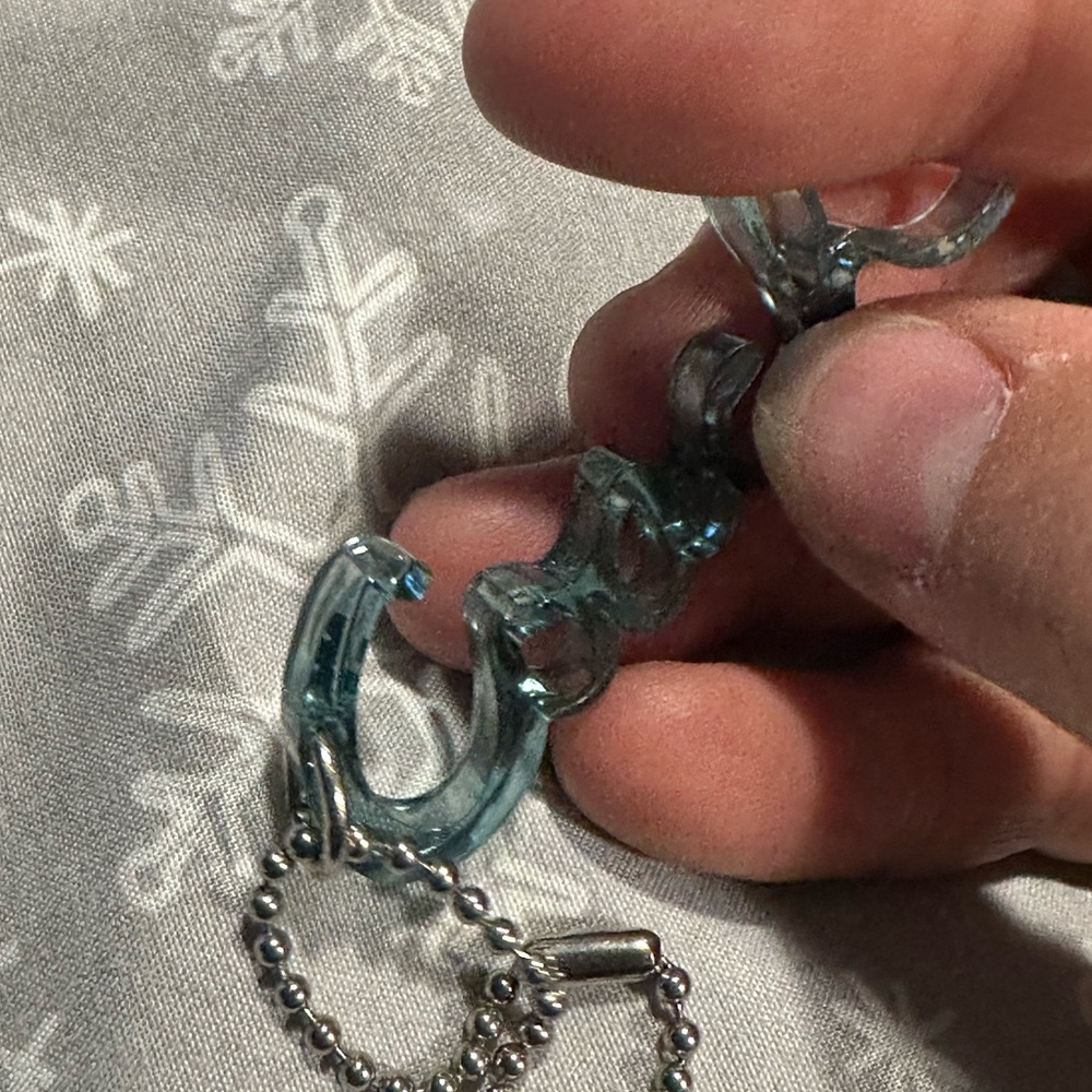 Coach Teal Acrilic Keychain Tag - Picture 9 of 11